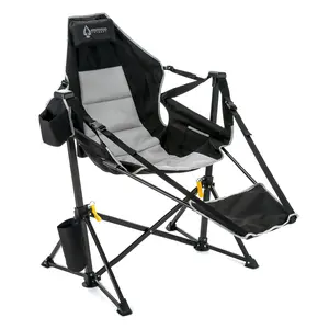 Arrowhead Outdoor KKS0371U Durable Folding Hammock Chair with Footrest, Dual Cup Holders, 300 lb Support