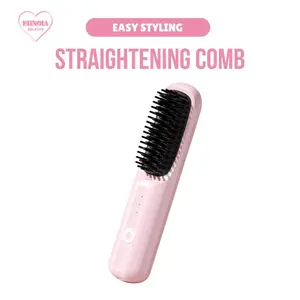 COCO Hair Straightening Brush - Cordless + Ceramic Plates