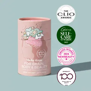 Make Time Brain, Body & Beauty – Focus & Glow Powder for Women | Sugar-Free Multivitamin Drink with Cognizin, MCT Oil, Biotin, Curcumin, Acetyl-L-Carnitine & Vitamins B6/B12 | Supports Focus, Energy, Mood, Cognitive Health, Radiant Skin, Hair & Nails