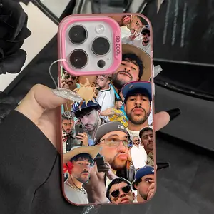 B-Bad B-Bunnys DTMF Phone Case For iPhone 17 16,15,14,13,12,11,Pro,Max,Plus,Mini,XS,SE Anti Fall Pink Matte Hard Bumper