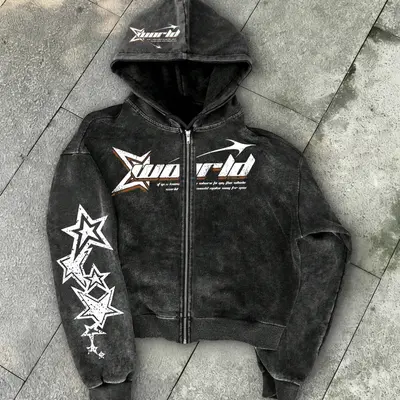 Star Zip Up Hoodies - TikTok Shop