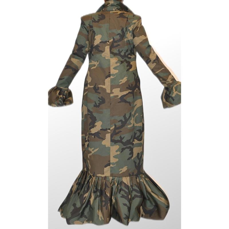 Naomi Camouflage Duster Coat