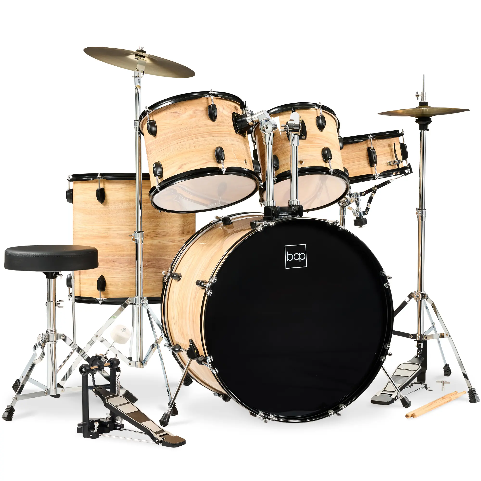 Best Choice Products 5-Piece Beginner Drum Set w/ Snare, Bass, Toms, Cymbal, Hi-Hat, Sticks, Drum Pedal Best Choice Products 5-Piece Beginner Drum Set w/ Snare, Bass, Toms, Cymbal, Hi-Hat, Sticks, Drum Pedal