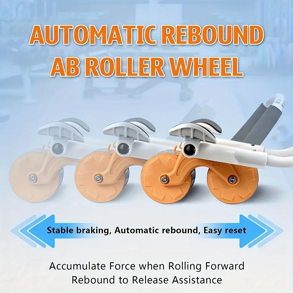 1pc Automatic Rebound Abdominal Exercise Roller with Kneepad Foam Pad and Elbow Support for Abdominal and Core Strength