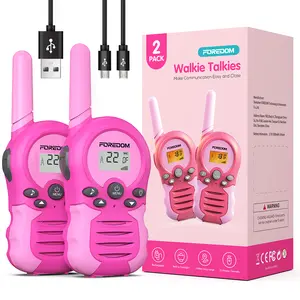 FOREDOM FD688 Rechargeable Walkie Talkies for Kids, Walkie Talkie Toy for Boys Girls with Flashlight Long Range