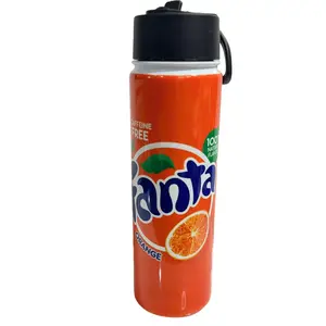 Fanta Orange Water Bottle - Reusable and Portable Drinkware Lid Stylish Sturdy
