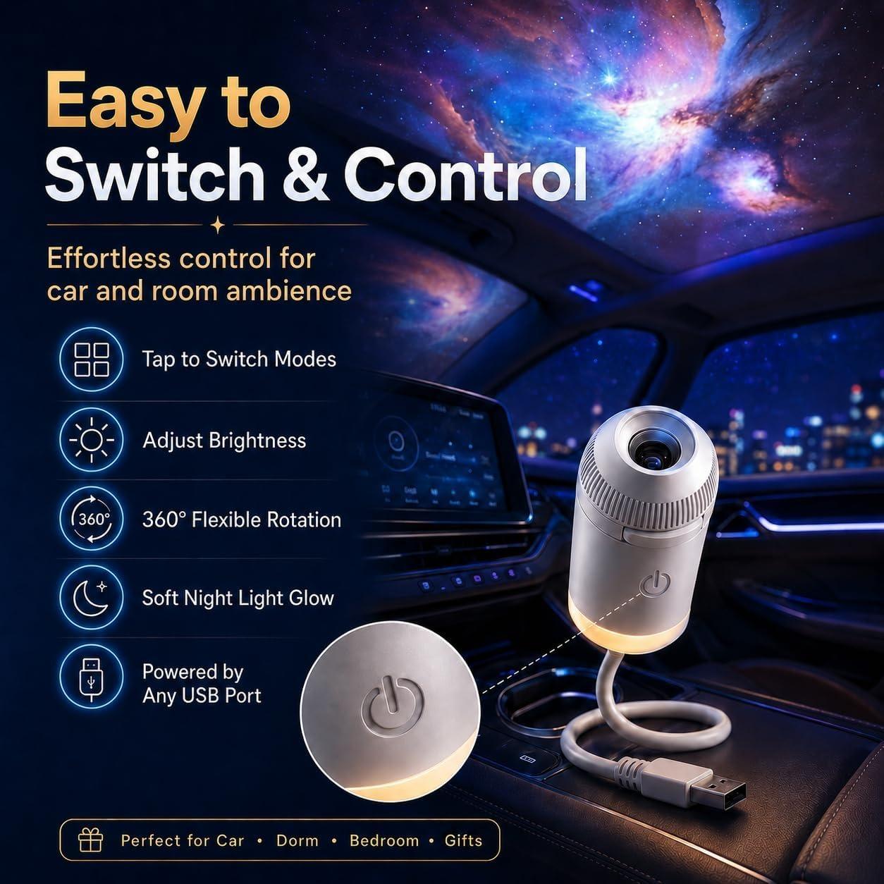 Galaxy Projector Night Light, 2-in-1 Holographic Star 5d Ocean Projector Plug and Play hd Star Smart Ceiling Projectors Lamp 360° Space Starry Sky USB Projection (24 Projection Films) Galaxy Projector Night Light, 2-in-1 Holographic Star 5d Ocean Projector Plug and Play hd Star Smart Ceiling Projectors Lamp 360° Space Starry Sky USB Projection (24 Projection Films)