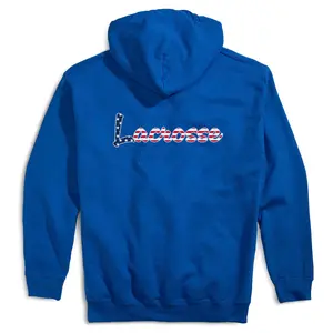 Lacrosse Hooded Sweatshirt - Stars & Stripes Lacrosse (Back Design)