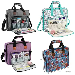 New Floral Embroidery Kit Portable Cross Stitch Thread Storage Bag Handheld Embroidery Storage Bag