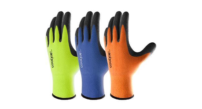 COOLJOB Safety Work Gloves with Grip Latex, Rubber Dipped Gloves COOLJOB Safety Work Gloves with Grip Latex, Rubber Dipped Gloves