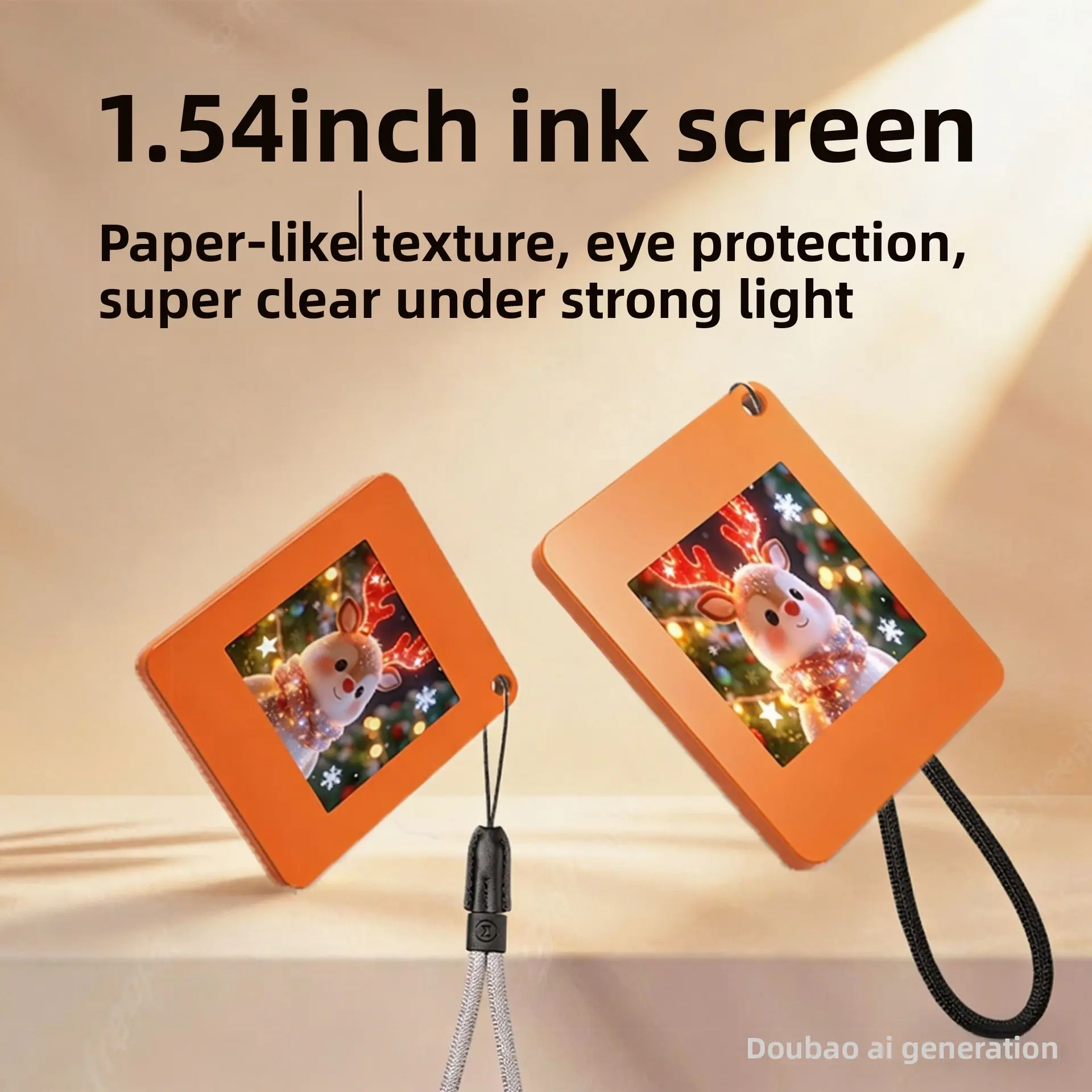 1 54 Inch Passive NFC E Ink Phone Strap Charm 4 Color Electronic Ink Screen DIY Photo Album Pendant For Apple IPhone Backpack Bag Key Charm