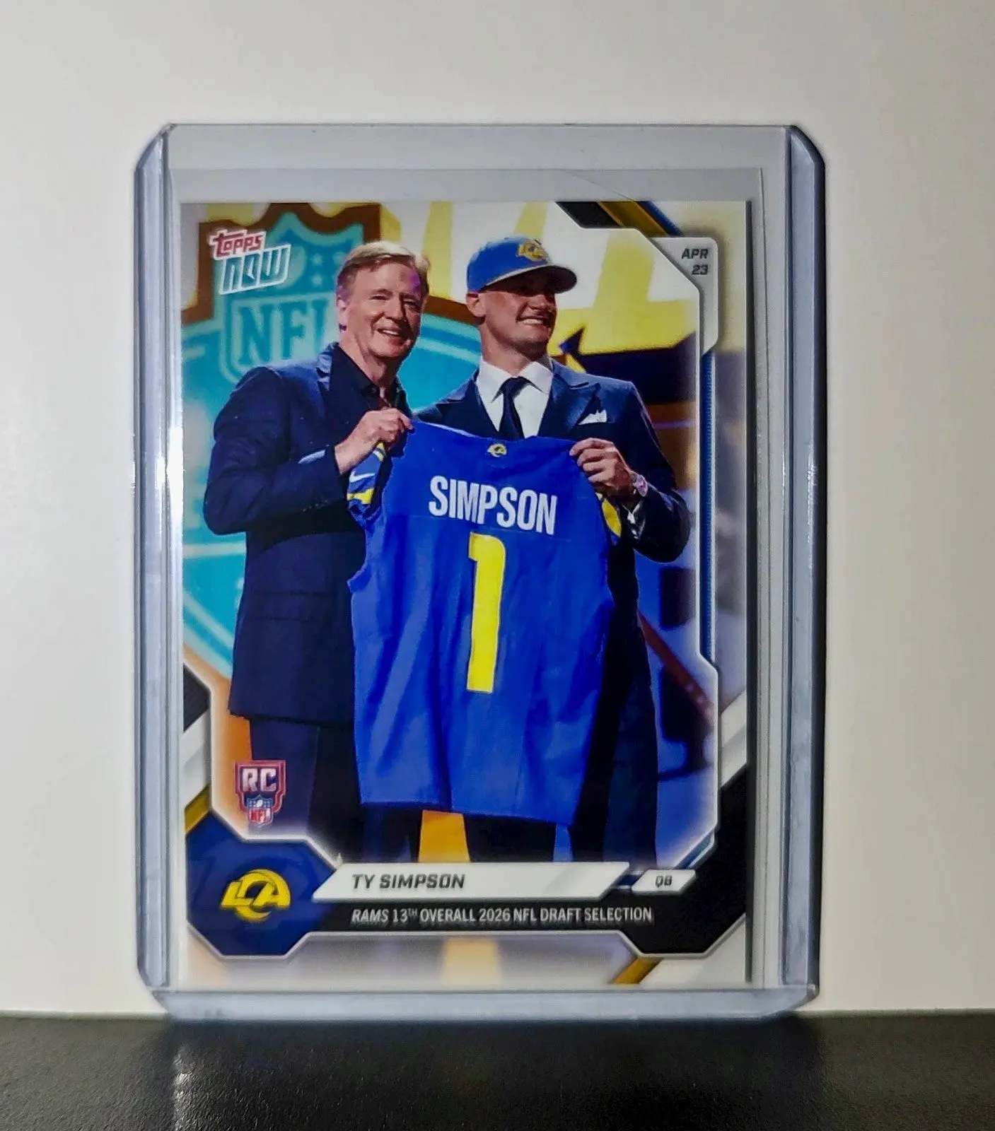 Ty Simpson Rookie 2026 Topps Now Draft Night #TSIM Card Los Angeles Rams