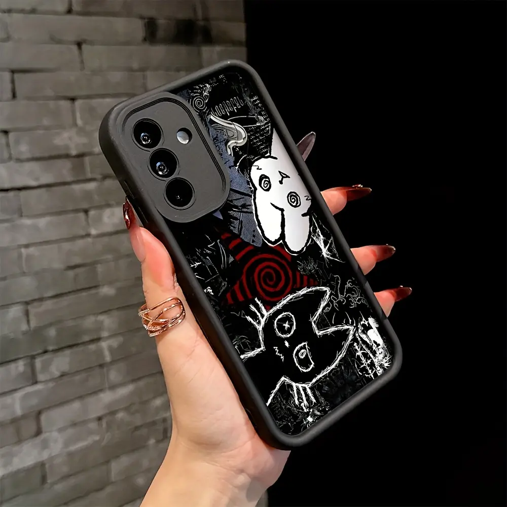 2D Printed Cute Black White Cat Silicone Smartphone Protector Case - Soft TPU Shockproof Non-Slip Full Cover with Camera Lip Protection for Samsung Galaxy S26 S25 S24+ S23 S22 S21 Ultra FE Note20 A54 A53 A52 A36 A35 A34 A33 A17 A16 A15 A14 A13 Cellphone