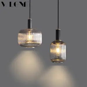 Minimalist LED Pendant Light, Decorative Lamp, 32cm Black Lamp Holder/Black Wire Glass Pendant Light, Suitable for Living Room, Kitchen Island, Bedroom, Bedside Table, Dining Room, Nordic Style LED Pendant Light, Light Bulb Not Included.