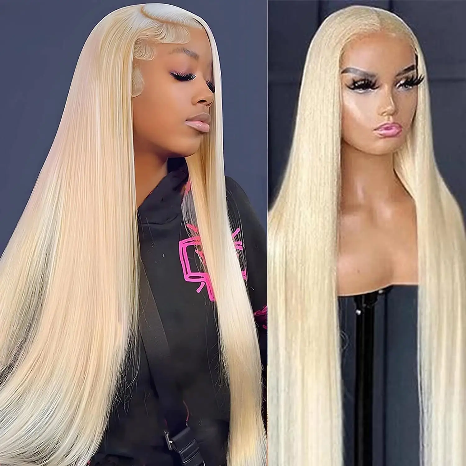 GK 13x6 613 Blonde Lace Front Wig Human Hair Straight 180 density Pre Plucked Baby Hair Glueless Wigs For Women #SummerVibe