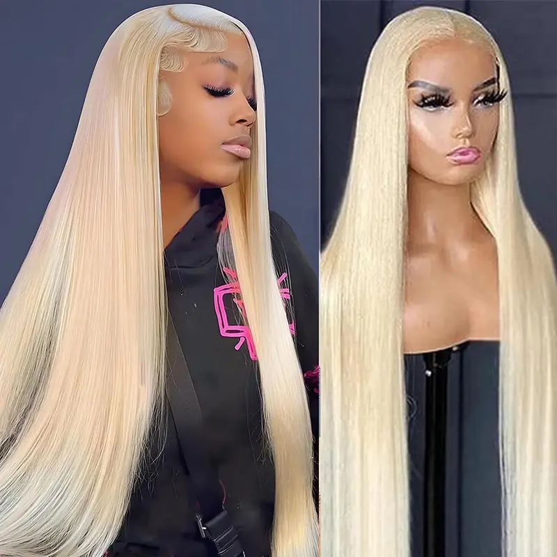 GK 13x6 613 Blonde Lace Front Wig Human Hair Straight 180 density Pre Plucked Baby Hair Glueless Wigs For Women PINK Human Hair Wigs#SoHoChic