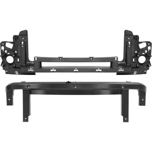 Header Panel Set Compatible with 2008-2019, 2021-2024 Ford E150 E250 E350 E450 Super Duty Base Upper and Lower Set of 2 Replacement for 8C2Z8A284C, FO1223113, 8C2Z8A284A, FO1223112 Plastic Black