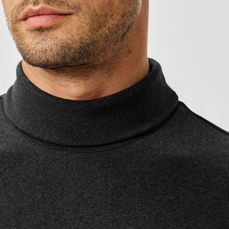 JMIERR Men's Casual Long Sleeve Turtleneck Shirts Lightweight Mock Pullover Sweaters Knitted T Shirt Slim Fit Tee Tops