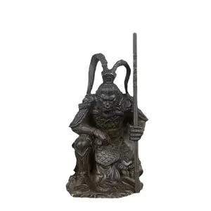 Eata Gift Inc. Classic Brass Monkey King Sculpture Decorative Collectible Sun Wukong Figurine