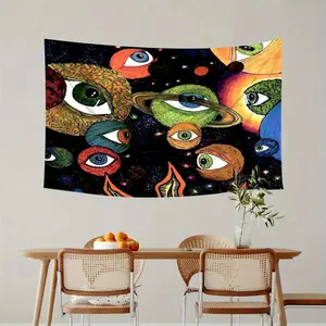 1pc Humorous Animal Theme Wall Art Tapestry - Large 23.6x35.4 Inch Vibrant Cosmic Design with Planets & Stars, Durable Fabric Indoor Wall Hanging for Bedroom, Living Room, Dorm Decor - Perfect Gift Idea, Space Decor, Home Decoration, Playful Pattern,
