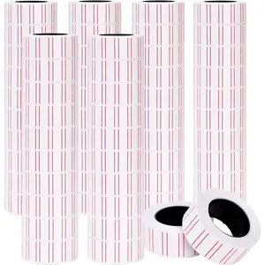 30000 Pcs Price Gun Labels Paper, 60 Rolls Pricemarker Label Stickers Fit Most Price Tag Machines (Mx-5500, M5500, HG979), White Price Stickers for Office Retail Shop Organization Marking