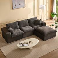 Gray-3 Seater+ 1 Ottoman - 106"L