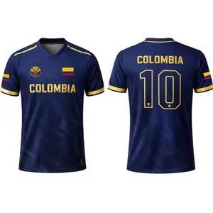 Colombia Soccer Jersey, Yellow Black Colombian Pride Sports Shirt,Number Football Style Jersey, Colombia Fan Apparel, Gift for Men Women Design For You