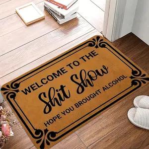 1 Piece of Funny Welcome Doormat Creative Doormat Rectangular Humorous Indoor Carpet Home Door Decoration Front Door Welcome Mat Living Room Bedroom Carpet Home Decorative Rug