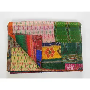 Traditional Patola Kantha  LR80152 Throw Blanket