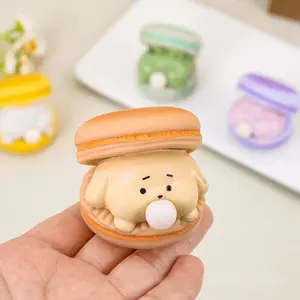 Cute Animal Spit Bubble Burger Squishy Toy Stress Relief Sculptures Anti Anxiety Sensory Fidget Decompression Desk Set for Kids Adults
