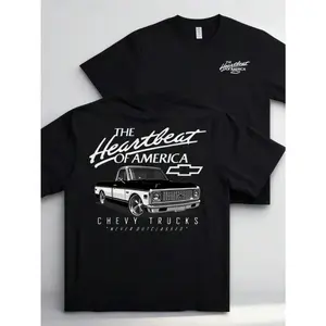 Cotton Men's T-Shirts, Graphic T-Shirts, Chevrolet Trucks, Double-Sided Graphic Print Men's T-Shirts, Vintage Men's Shirts, Casual Men's T-Shirts, Festival T-Shirts