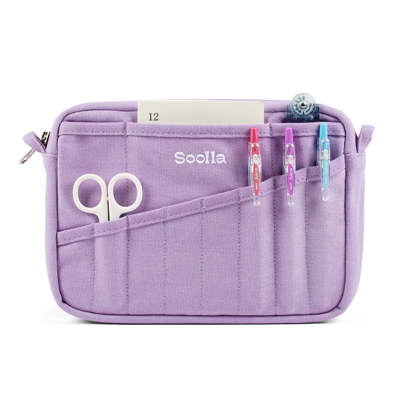 Soolla® Studio Pouch, Lilac Love, Stationery Pencil & Pen Case