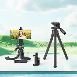 Versatile phone holder, floor standing phone holder, octopus shaped professional camera phone holder, bicycle and motorcycle holder, supports live streaming, selfies, mirrorless camera use, can be placed anywhere