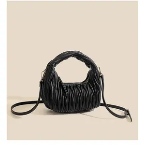2026 Summer New Style Pleated Cloud Bag, Fashionable Handheld, Shoulder & Crossbody Women's Bag, Portable Storage and Versatile Lady's Bag