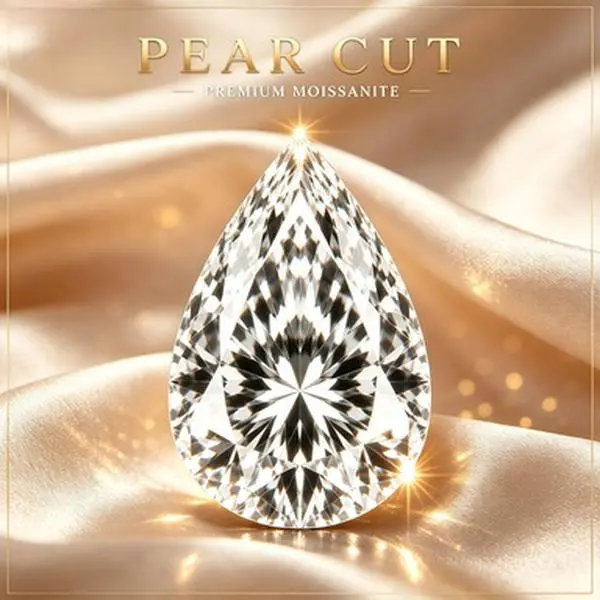 Premium Pear Cut Moissanite Loose Stone, Lab Created Gemstone for DIY Jewelry