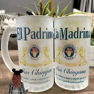 Padrino, Madrina 16oz custom beer Mug
