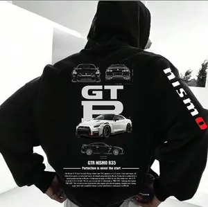 Nissan GTR Nismo R35 Racing Hoodie, Back Print 90s Car Shirt Menswear Top, Unisex Trending Tee, Sweatshirt 2