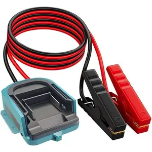 Portable Car Power Starter Jumper Cables forDeWalt 18V/20V DCB Battery Starters - 1, 59 GalGas &1, 32 Gal Diesel Engines, One-Touch Start,Durable Copper Construction, Compatible withSedans & SUVs, No Battery Needed, WithoutBattery