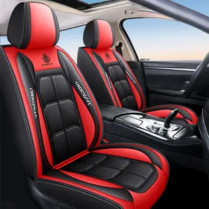XIANGTA Luxury Leather 5-Seater Car Seat Cover Universal Fit Airbag Port Waterproof Anti-Slip High-End Texture Easy Clean Car Protector car  gifts