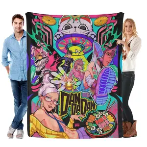 Dandadan Neon Collage Blanket  Okarun & Momo Cozy Throw Turbo Granny & Cat UFO Blanket Retro Anime Dandadan Throw Dandadan Squad Neon Vibes Blanket When your blanket has more chaos than Dandadan This neon Dandadan blanket hits DIFFERENT