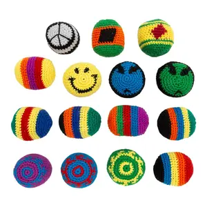 2" Bulk 50 Pc. Mini Knitted Multicolored Kickball Assortment