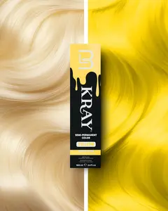 L3VEL3 KRAY Yellow Semi Permanent Color with Aloe Vera Organic Argan Oil & Sunflower Seed Oil Nourishing  Formula
