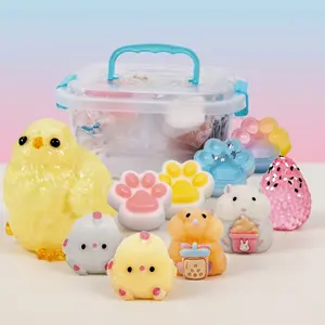 10PCS Mini Chicken Squeeze Stress Relief Toy Hanging Keyring for Kids and Adults Perfect for Relaxation and Fun