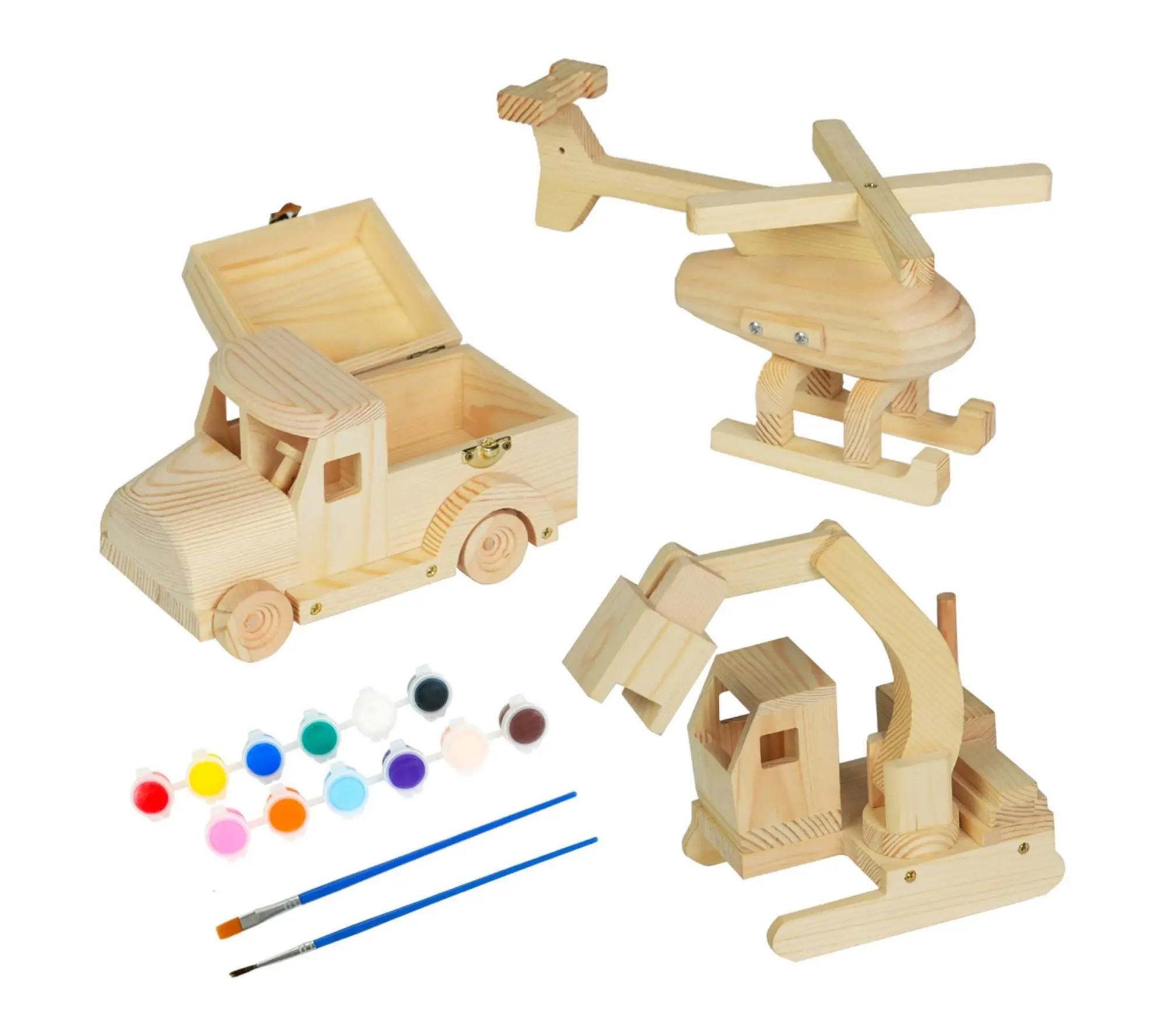 Easy Playhouse DIY 3 Vehicle Wood Building Toy Kit Easy Playhouse DIY 3 Vehicle Wood Building Toy Kit