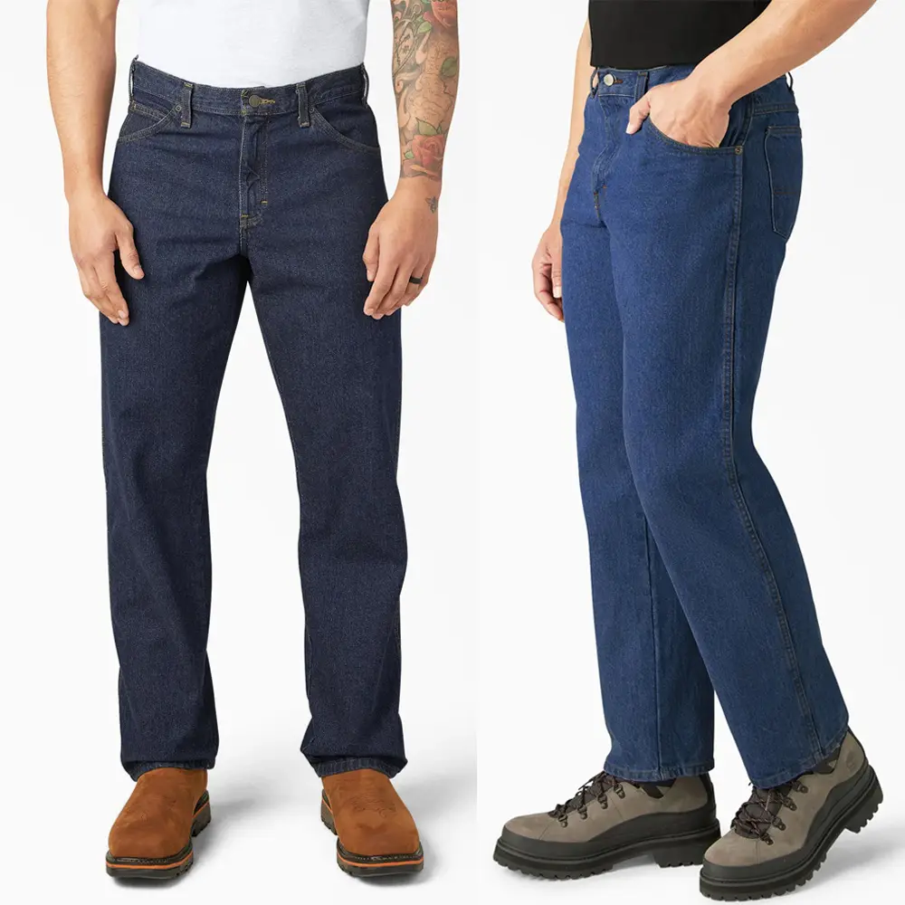Dickies Men's Regular Fit Straight Leg Jeans Heavyweight Denim Work Pants Menswear Workwear