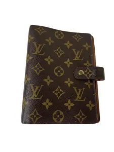 Pre-owned Louis Vuitton Leather Agenda Cover Monogram Ring Agenda MM