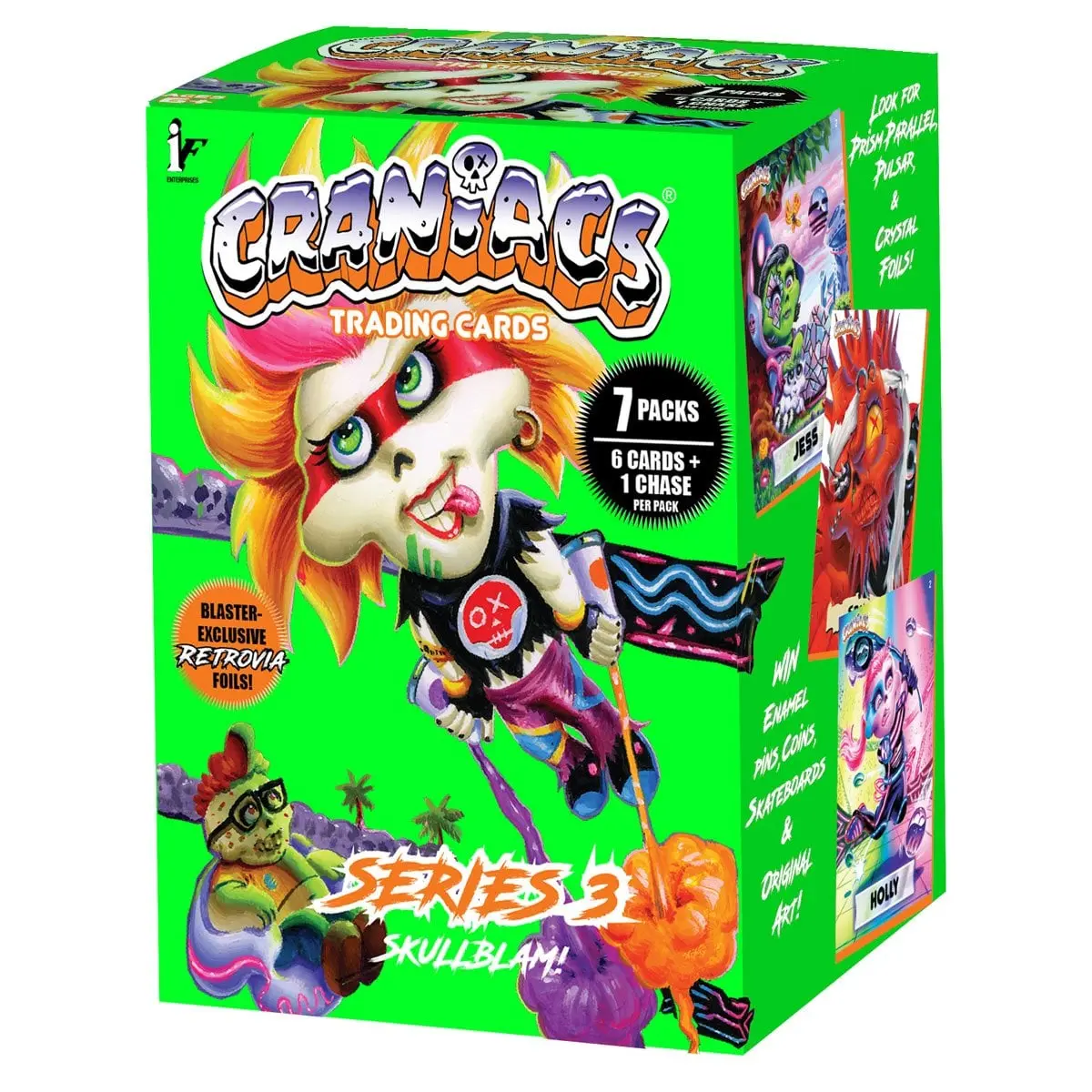 Craniacs Series 3 Skullblam Blaster Box Trading Card Display 7 Packs CRXS32026BLAA | Collector Cards