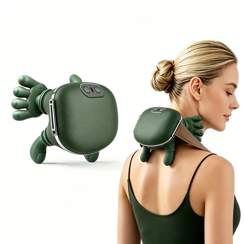 Wireless Portable Electric Neck-Shoulder Massager - Bionic Hand Deep Tissue WKneading,arm Function,Full-Body Kneading Massage, 2000mAh USB Rechargeable Massagers, Self Care Relaxer, Gifts for Adults & Men, Cool Adulting Gifts