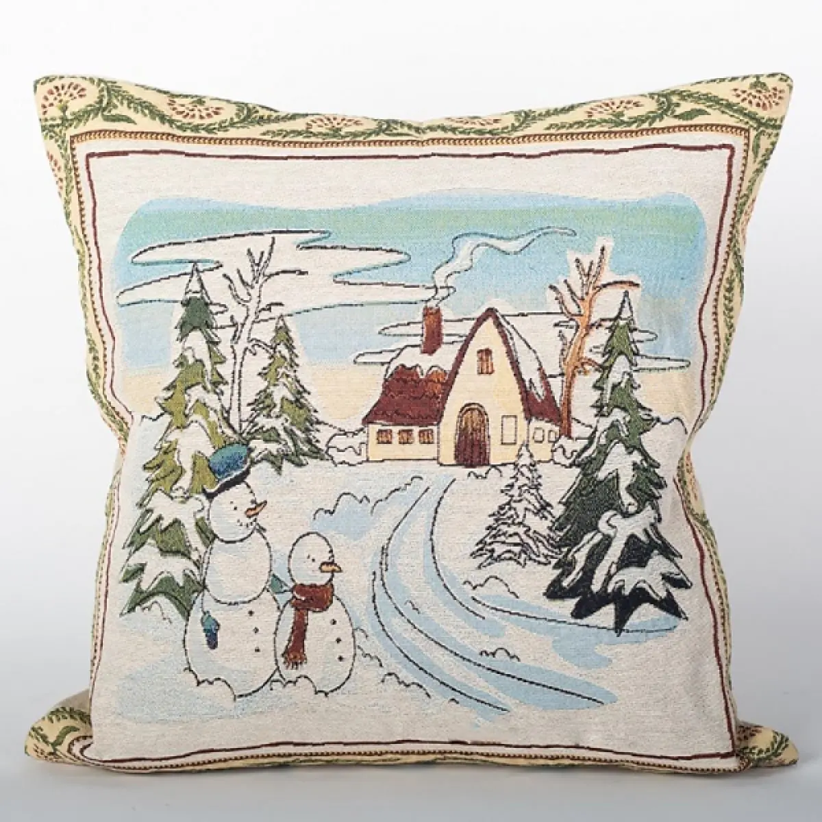 MDR Trading Inc. FP-TXPC-036Q01 Winter At The House Cushion Cover