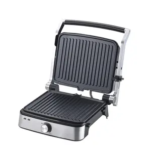 Vivicreate 5-in-1 Contact Grill Stainless Steel Panini Press Nonstick Electric Grill Adjustable Temperature Removable Plates Portable for Sandwiches Steak Chicken Breakfast eléctrica prensa de panini